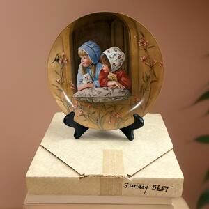 Vintage Plate RECO Days Gone By Series SUNDAY BEST Sandra Kuck 1983